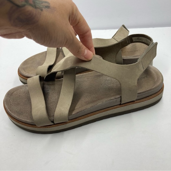Merrell Leather Sandals  8 Taupe Velcro Juno BackStrap - Picture 5 of 16